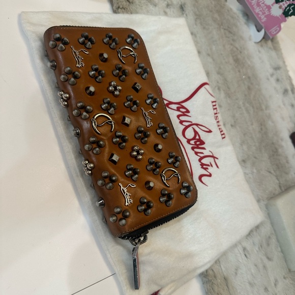 Christian Louboutin Brown Panettone Spike Wallet loubinthesky - Picture 14 of 16